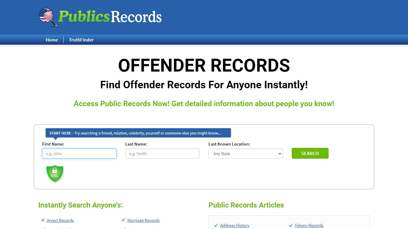 Find Offender Records For Anyone